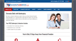 Desktop Screenshot of bankruptandbroke.com